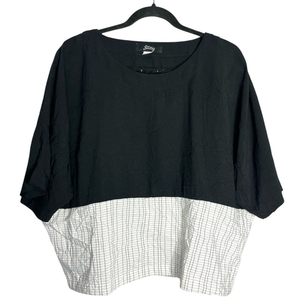 Black & White Two-Tone Relaxed Tunic